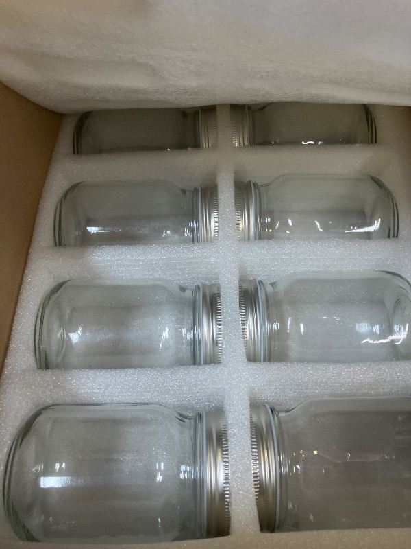 Photo 1 of Accguan 16oz Glass Mason Jars with Regular Airtight Lids Ideal for Jam,Honey,Shower/ Wedding Favors, Clear, 15 pack