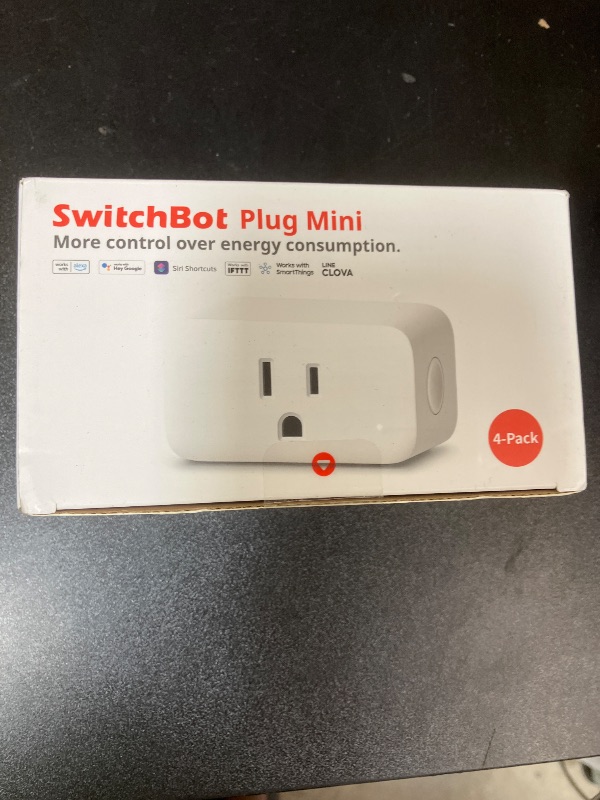 Photo 1 of ?2025 New? SwitchBot Smart Plug Mini 15A(4 Pack), Energy Monitor, Smart Home WiFi(2.4GHz) & Bluetooth Outlet, Compatible with Alexa & Google Home, APP Remote Control & Timer Function, No Hub Required