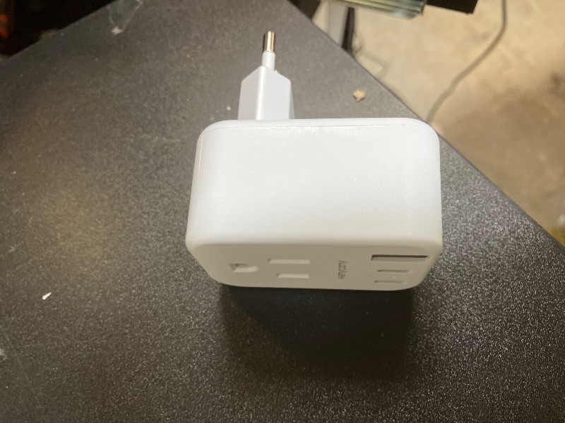 Photo 1 of European Travel Plug Adapter USB C, HANYCONY International Plug Adapter, US to Europe Adapter Plug 2 Outlets 3 USB Ports(2 C Port), Type C Power Adapter to Italy Spain France Portugal Iceland Germany