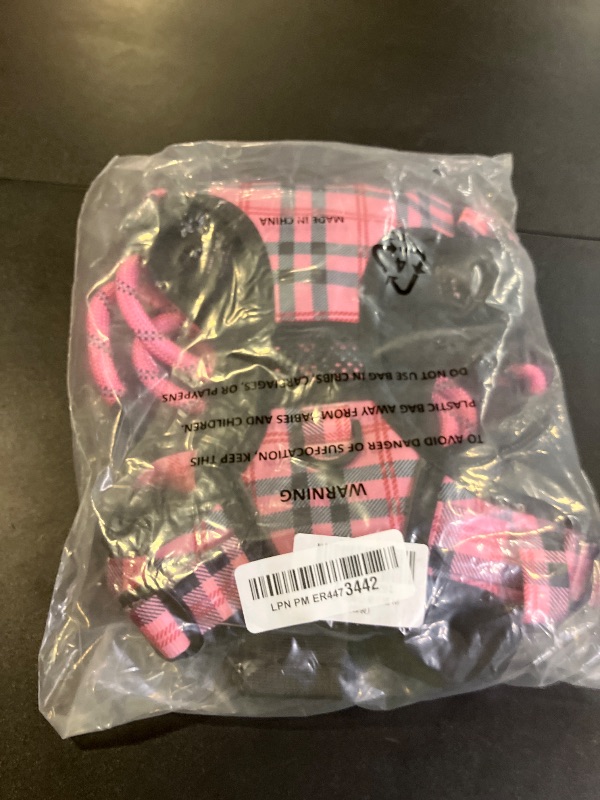 Photo 1 of IVY&LANE No Pull Dog Harness with Leash Set, Reflective No Choke Pet Vest,Adjustable Oxford Dog Vest Harness with Easy Control Handle for Medium Lagre Dogs (Checkered Pink,M)