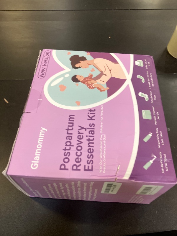 Photo 1 of Glamommy Postpartum Recovery Essentials Kit for Women, Labor & Delivery Postpartum Care, Peri Bottle, Cooling Spray, Disposable Postpartum Underwears, Postpartum Pads, Hot&Cold Packs, Soothing Liners