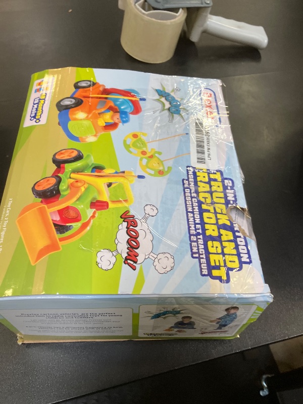 Photo 1 of PREXTEX 2pk Remote Control Cars for 3-5 Year Old Boys - Truck & Tractor Toddler Toys