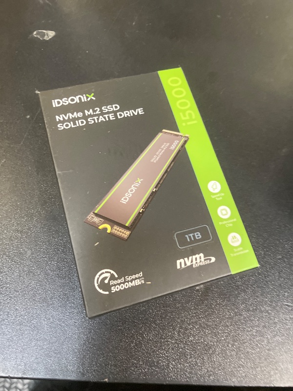 Photo 1 of iDsonix 1TB SSD M.2 2280 PCIe Gen 4x4 NVMe Internal Solid State Drive - Read Up to 5000MB/s, for Video Editing, Rendering, Compatible with Laptop,Desktop - i5000