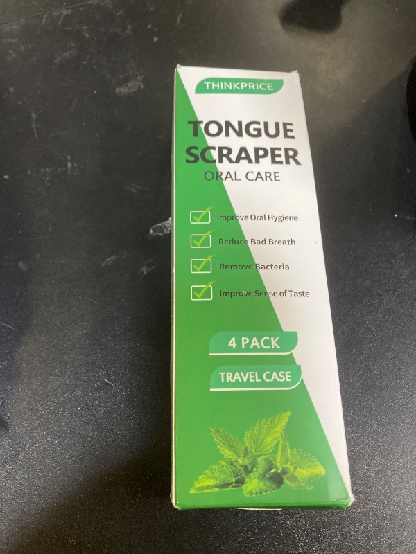 Photo 1 of Tongue Scraper Cleaner 100% BPA Free Tongue Scrapers with Travel Handy Case for Adults, Kids, Healthy Oral Care, Easy to Use, Help Fight Bad Breath (4 PACK)