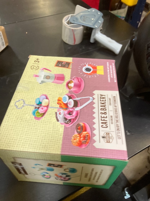 Photo 1 of GIFTRRTOY Pretend Tea Party Set for Little Girls, 41 PCS Coffee Maker Set and Play Food Dessert Set for Kids Age 3 4 5 6 7 8 9, Kids Kitchen Pretend Play for Princess Girls Boys