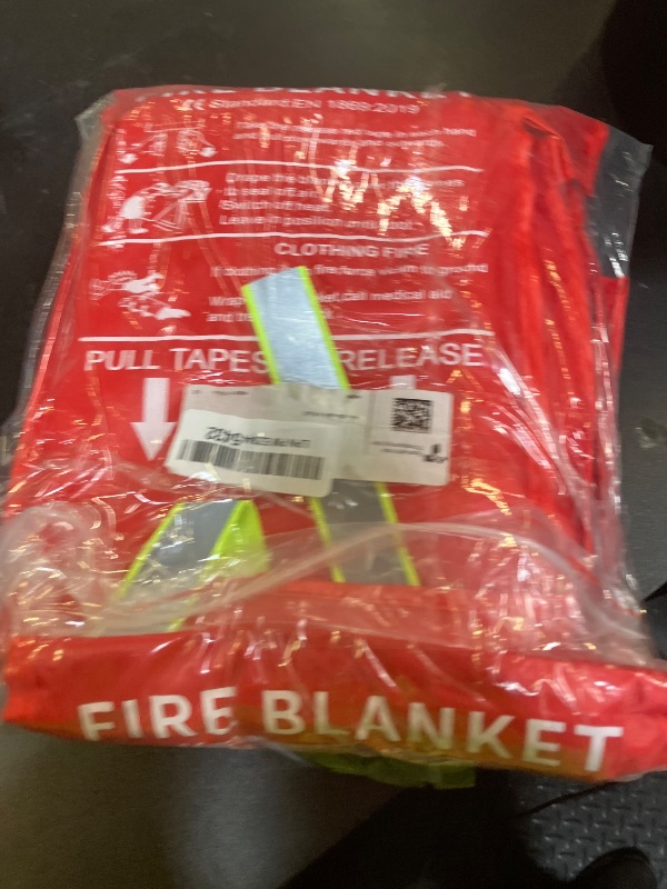 Photo 1 of Fire Blanket, 40''x40'' Emergency Fireproof Blankets for Home and Kitchen, 4 Pack with Reflective Strips Heavy Duty Fiberglass Insulation Fireblanket, Emergency Survival Safety