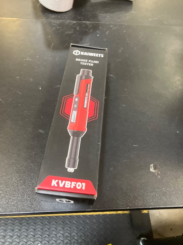 Photo 1 of KAIWEETS Brake Fluid Tester Pen with Corrosion Resistance Probe, High-Precision Brake Fluid Moisture Tester with Data Hold Function, Buzzer Alarm, 3 Colors Backlight, Calibrated for DOT3, DOT4, DOT5.1