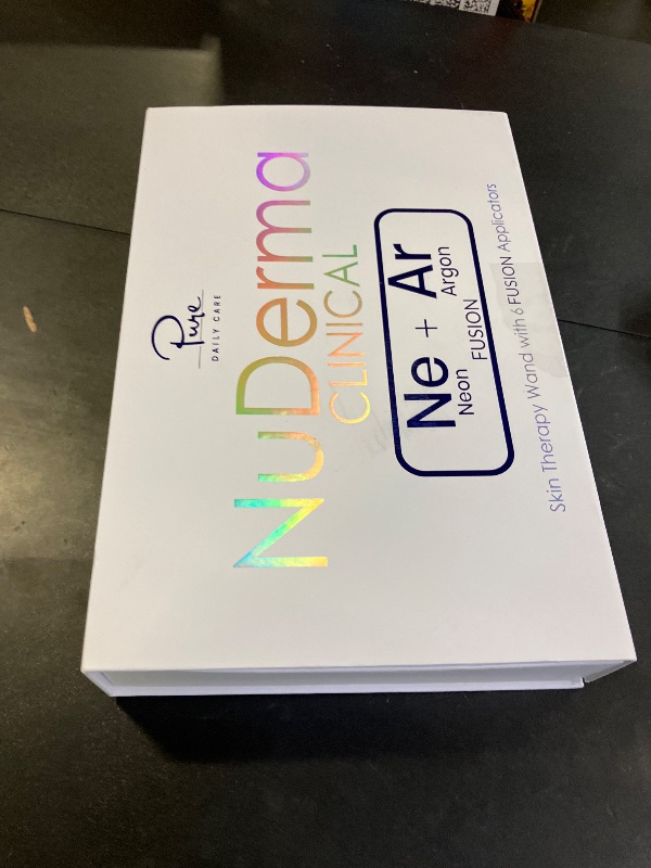 Photo 1 of NuDerma Clinical Skin Therapy Wand - Portable Skin Therapy Machine w 6 Fusion Neon + Argon Wands – Anti Aging - Clarifying - Skin Tightening & Radiance - Wrinkle Reducing