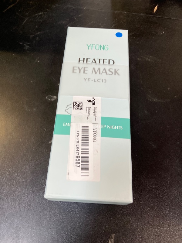 Photo 1 of YFONG Heated Eye Mask for Dry Eyes, Stye and Migraines, USB Electric Eye Mask with 3 Temperature Settings & 4 Time Controls, Warm Eye Compress with Washable Cover for Eye Strain,Puffy and MGD (Indigo)