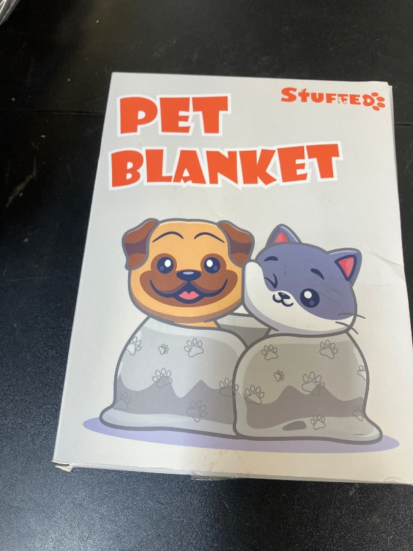 Photo 1 of Stuffed® Premium Soft Dog Blanket Washable, 40"x32" Cat Blanket for Indoor Cats Large Medium Small Dog Gifts Puppy Essentials (Grey)