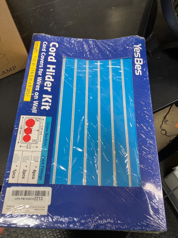 Photo 1 of 116in Cord Hider Kit, Cord Covers for Wires on Wall, Paintable Cable Raceway, Cord Hider for Wall Mount tv, tv Cable Hider Wall kit, Wire Covers for Cords, W0.96in X H0.57in, White