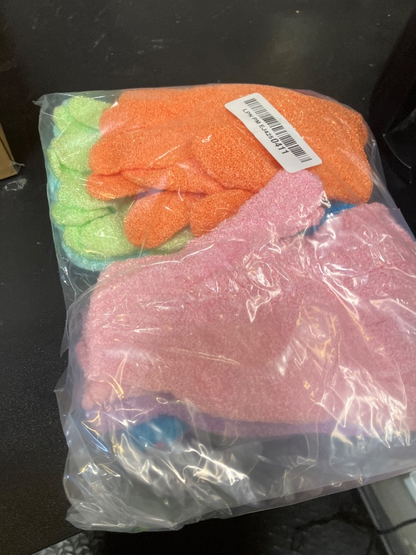 Photo 1 of 16 Pcs Exfoliating Bath Gloves Shower Gloves, 8 Colors Double Sided Exfoliating Gloves for Beauty Spa Massage Skin Shower Body Scrubber Bath Accessories, Made of Nylon