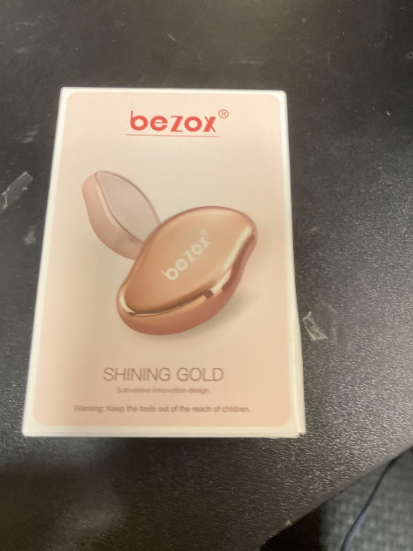 Photo 1 of BEZOX Glass Foot File Callus Remover, Crystal Pedicure Foot Scrubber for Travel Use, Portable Handheld Sized Foot Scraper for Cracked Heel - Shinning Golden