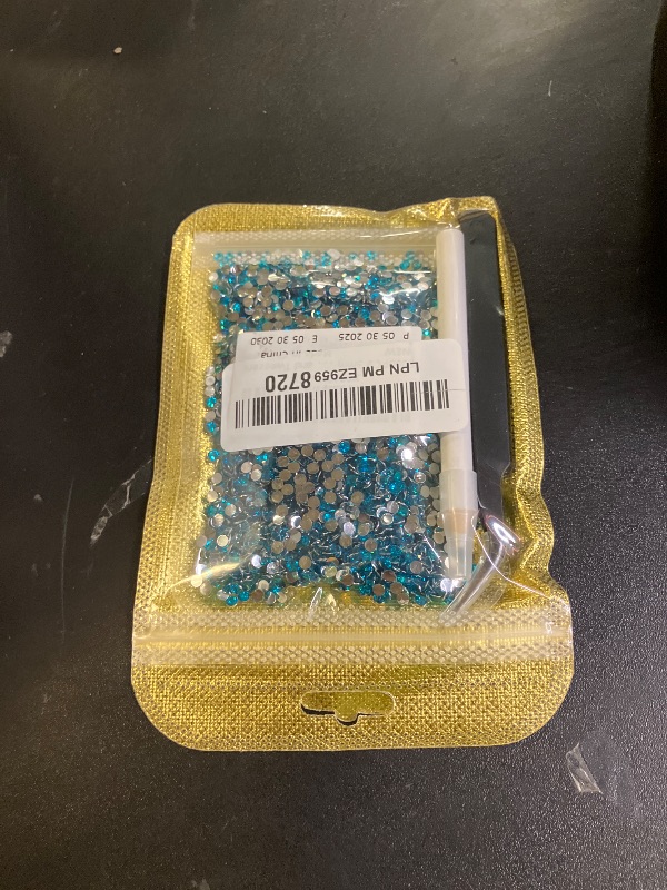 Photo 1 of 5000PCS 3mm Resin Rhinestones in Bulk (Indicolite), Bedazzling Flatback Crystals for Crafts DIY Nail Decoration, Gems Charms for Tumbler Shoes Clothing Fabric with Pickup Pen and Tweezers