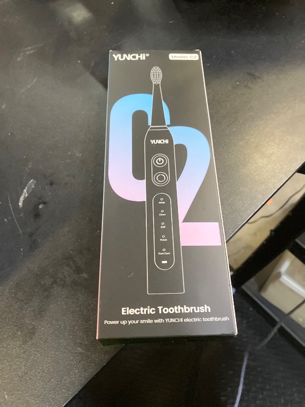 Photo 1 of YUNCHI Sonic Electric Toothbrush, Pink Electric Toothbrush for Adults and Kids, 55 Days Last Rechargeable Toothbrushes, 4 Brush Heads, 2 Min Timer, IPX7 Waterproof, 5 Modes, Pink Blue Gradient