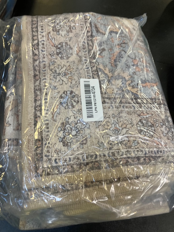 Photo 1 of GENIMO Machine Washable Runner Rug 2x5, Beige Vintage Boho Medallion Floral Carpet Runner Rug Non Slip, Ultra-Thin Non-Shedding Runners for Hallways, Kitchen, Entryway, Bedroom, Laundry