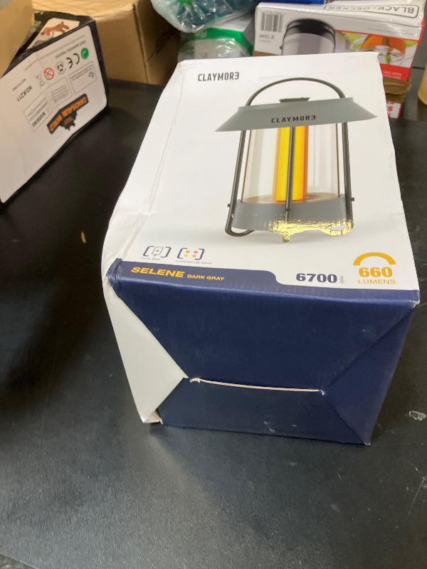 Photo 1 of CLAYMORE Selene Lamp (Dark Gray) - Aesthetic Portable Outdoor Lamp, 4 Mood Lights, 6,700mAh Rechargeable, 660 Lumens, Waterproof. Halloween Decor, Camping, Glamping, Parties, Tents, and Backyards.