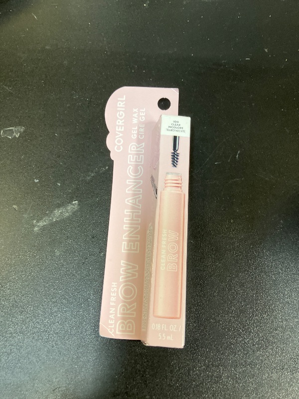 Photo 1 of Covergirl Clean Fresh Brow Enhancer, 100 Clear, Gel Wax, Flexible Hold, Non-Sticky, Non-Crunchy, All-Day Wear, Vegan Formula, 0.19oz