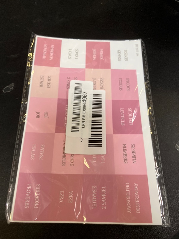 Photo 1 of Laminated Bible Tabs, Reposition Large Print Stickers, Easy to Read and Apply Bible Tabs for Women and Man (White Pink)