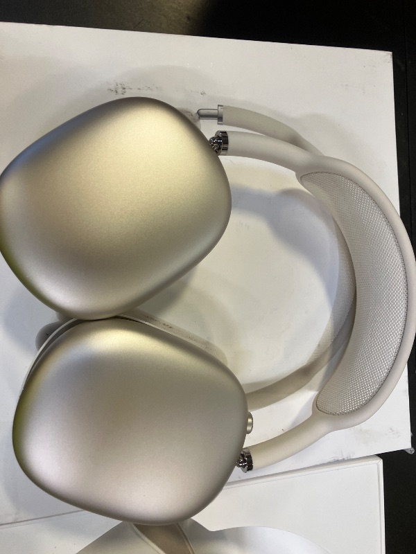 Photo 1 of Apple AirPods Max Wireless Over-Ear Headphones, Pro-Level Active Noise Cancellation, Transparency Mode, Personalized Spatial Audio, USB-C Charging, Bluetooth Headphones for iPhone - Starlight
