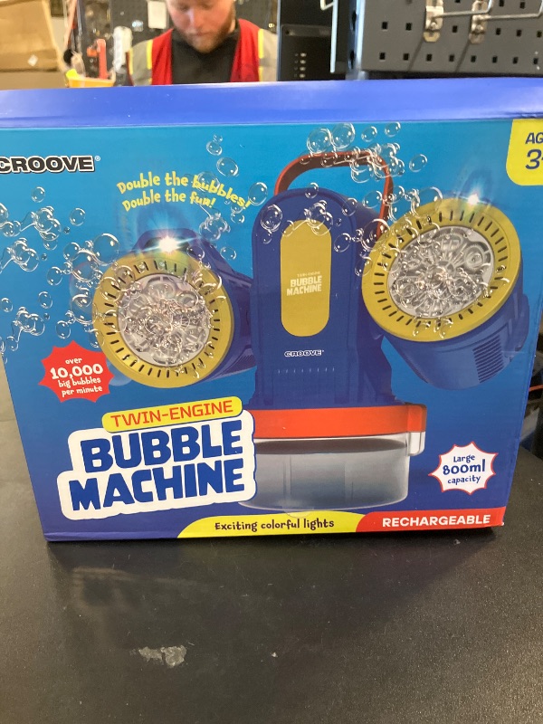 Photo 1 of Rechargeable Bubble Machine for Kids,180° Rotation 10,000+ Big Bubbles Per Minute, Boy Birthday Gift, Outdoor Toys, Summer Games & Activities, Gifts for Toddlers, Boys & Girls Age 3,4,5,6,8+ Year Old