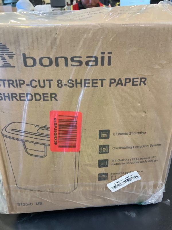 Photo 1 of Bonsaii Paper Shredder for Home Use, 8-Sheet StripCut Home Office Shredder, CD/Credit Card Shredder Machine with Overheat Protection, 3.4 Gallons Wastebasket