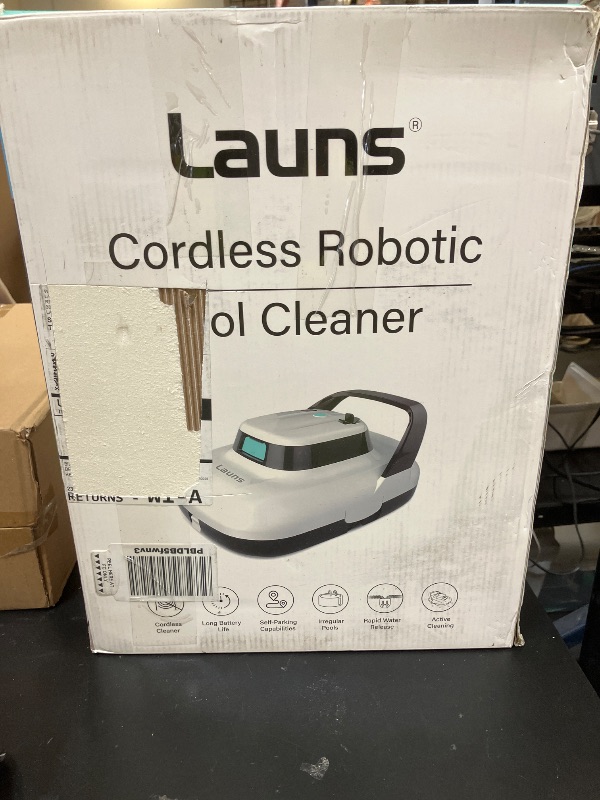 Photo 1 of (2025 Upgrade) Launs S1 Cordless Robotic Pool Cleaner, Dual Motors & Suction Ports Automatic Pool Vacuum Robot Lasts up to 90 Min, Self-Parking Ideal for Above Ground Pools (New)