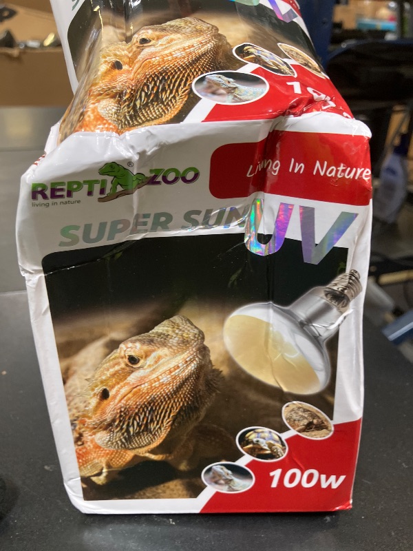 Photo 1 of REPTI ZOO Reptile Heat Lamp 100W Full Spectrum UVA UVB Reptile Sun Lamp Self-Ballasted Vapor Basking Spot Lamp/Bulb/Light for Reptile and Amphibian E26