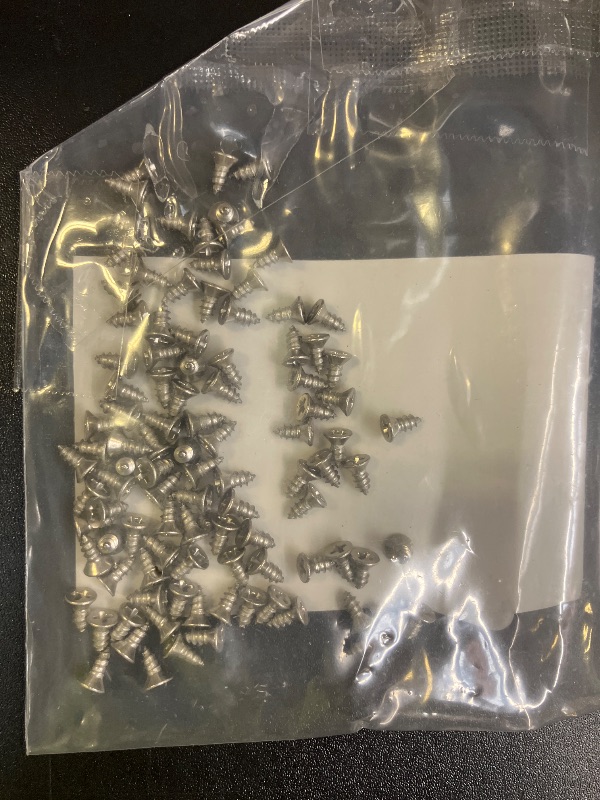 Photo 1 of Bolt Dropper #4 x 1/4" Stainless Steel Flat Head Phillips Wood Screw (100 Pack), 18-8 (304) Stainless Steel Sheet Metal Screws - Type A Point, Plain Finish