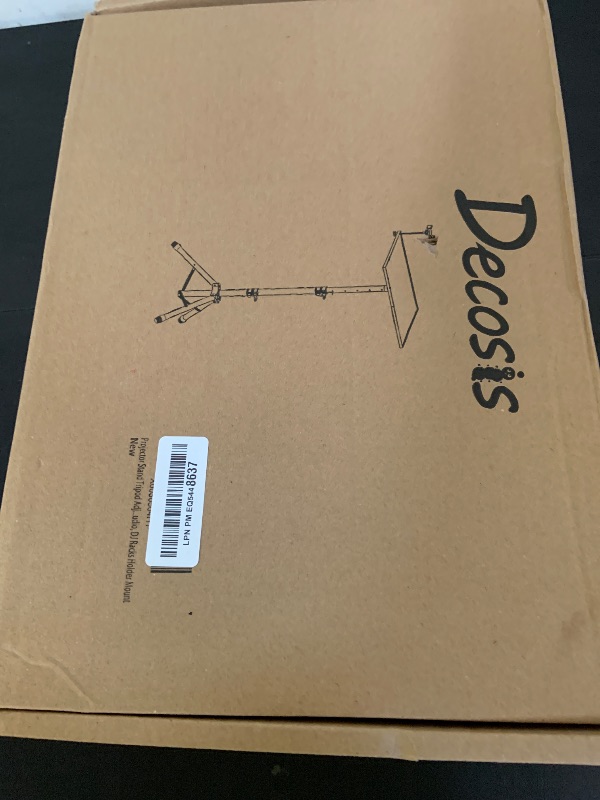 Photo 1 of DECOSIS Projector Stand Tripod from 23" to 46", Laptop Tripod Stand Height Adjustable with Gooseneck Phone Holder, Laptop Floor Stand for Office, Home, Stage, Studio, DJ Racks Holder Mount