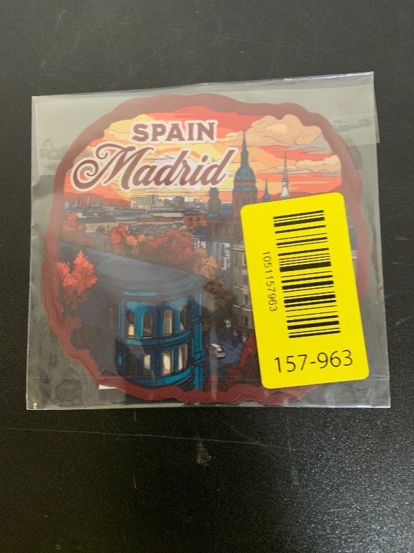 Photo 1 of Madrid Spain Magnet 4 Inch 2-Pack Capital City – Strong Vinyl Decorative Travel Magnets for Fridge Locker Kitchen Office – Cute Fun Aesthetic Cool Durable & Long-Lasting Souvenir ID44999