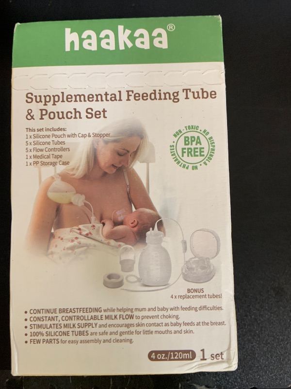 Photo 1 of haakaa Supplemental Feeding Tube & Pouch Set,Baby Supplemental Nursing System,SNS Breastfeeding System,Food Grade Silicone