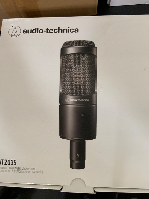 Photo 1 of Audio-Technica AT2035 Cardioid Condenser Microphone, Black ATH-M20x Studio Monitor Headphones, Black (AUD ATHM20X) + PodMaster Boom Broadcast/Podcast Boom Arm Mic Stand + More