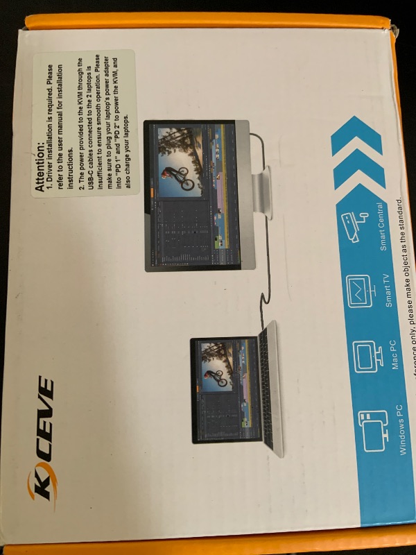 Photo 1 of USB C KVM Switch 3 Monitors 2 Laptops 4K 1080P@60Hz,USB-C Docking Station Triple Monitor KVM Switches with 4 USB 3.2 Ports,10Gbps 80W PD Charging,For Windows and Mac OS,Driver Installation is Required