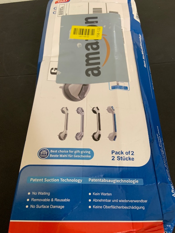 Photo 1 of TAILI Shower Grab Bar 2 Pack 16 Inch Suction Grab Bars for Bathtubs & Showers, Heavy Duty Shower Handle Removable Shower Handrails for Elderly and Seniors, No Drilling Waterproof, Silver