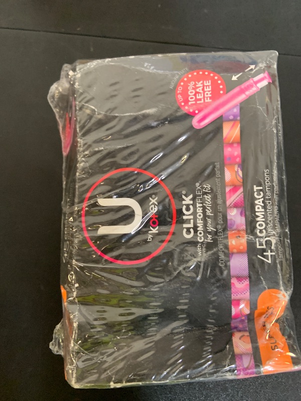 Photo 1 of U by Kotex Tampons, Click Compact, Super Plus Absorbency, Unscented, 45 Count