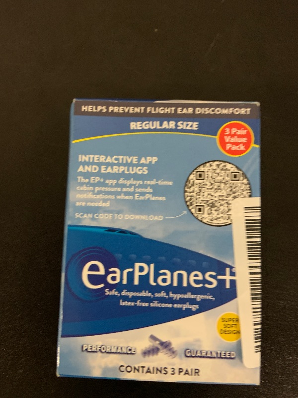 Photo 1 of New Super Soft Adult EarPlanes® Ear Plugs Airplane Travel Ear Protection 3 Pair
