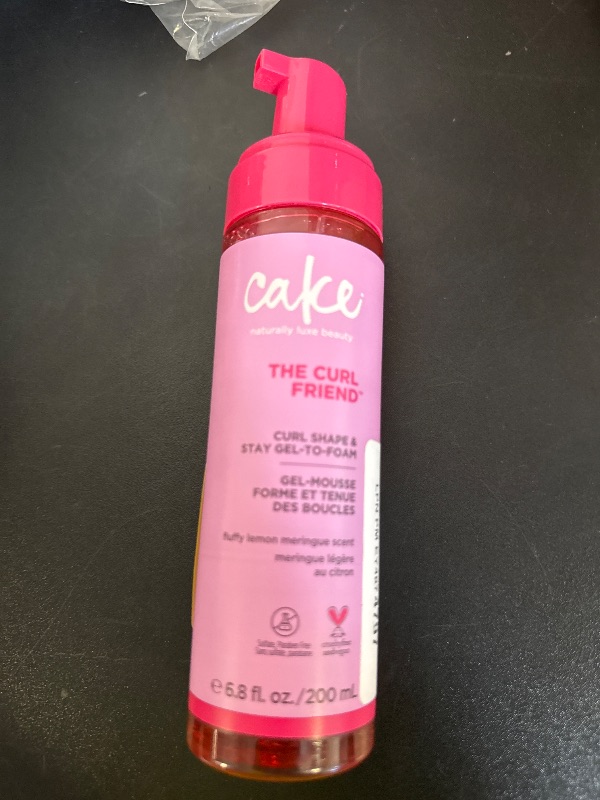 Photo 1 of Cake Beauty Gel-to-Foam Styler, The Curl Friend – Volumizing & High Hold Gel to Foam - Flake Free Frizz Control - Infused with Coconut Oil & Shea Butter - For Curly Hair- 6.8 fl oz./ 200 mL