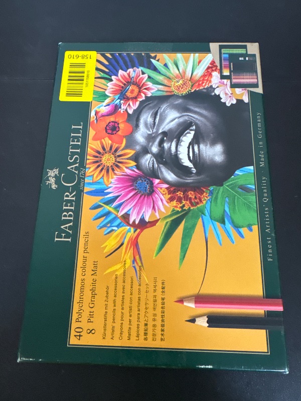 Photo 1 of Faber-Castell Polychromos Colored Pencils and Pitt Graphite Matte Gift Set, 50 Piece Sketch Pencils and Art Colored Pencils Set with Accessories