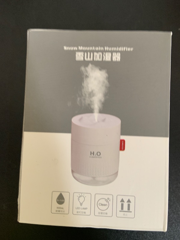 Photo 1 of Portable Mini Cool Mist Humidifier, 500ml USB Personal Desktop Humidifier for Baby Bedroom Travel Office Home, Auto Shut-Off, 2 Mist Modes, Super Quiet (Black)