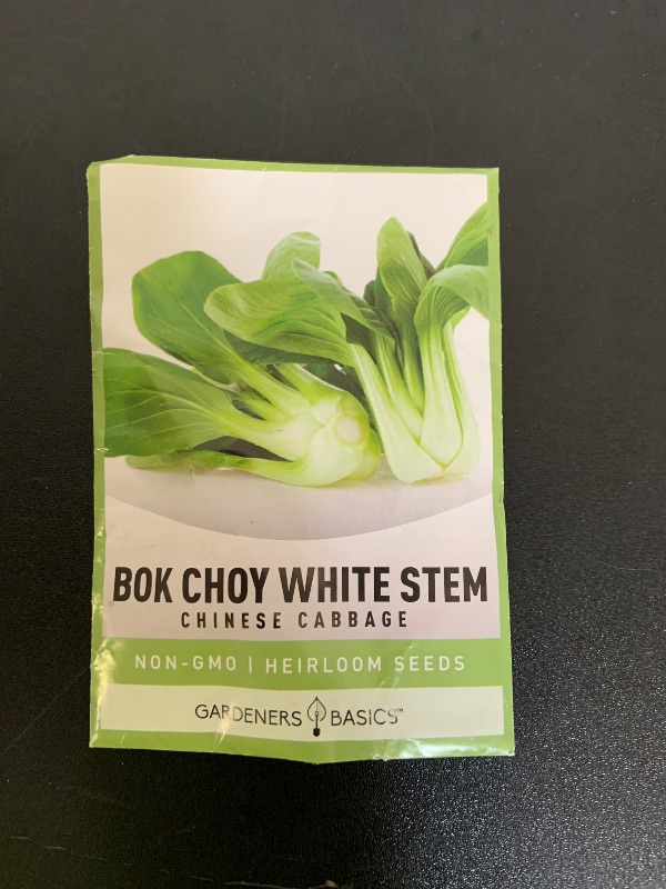 Photo 1 of Gardeners Basics, Bok Choy Chinese Cabbage Seeds for Planting - (Pak Choi) Heirloom, Non-GMO Vegetable Variety- 1 Gram Seeds Great for Summer, Spring, Fall and Winter Gardens