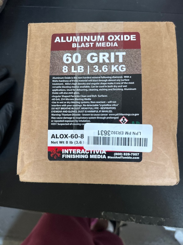 Photo 1 of #60 Aluminum Oxide - 8 LBS - Medium Sand Blasting Abrasive Media for Blasting Cabinet and Blasting Guns.