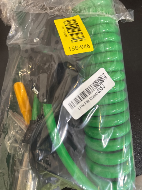 Photo 1 of WATERWICH 7 Wire to 6 Wire Trailer Plug Adapter with Female Receptor & RV 7 to 6 Trailer Wire & Mounting Bracket, 8FT Waterproof Flexible Cable (Green)
