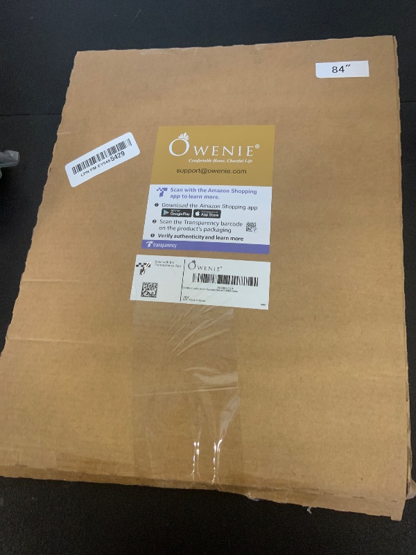 Photo 1 of OWENIE White Sheer Curtains 84 inches Long 2 Panels Set, Sheer White Curtains for Living Room/Bedroom, Rod Pocket Voile Sheer Panel Drapes, 2pcs, Each 42" W x 84" L