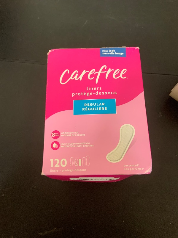Photo 1 of Carefree Panty Liners for Women, Regular, Unwrapped, Unscented, 120ct | Pantiliners, Carefree Liners, Daily Liners for Women, Light Periods and Leaks, 8-Hour Odor Control | 120ct (Packaging May Vary)