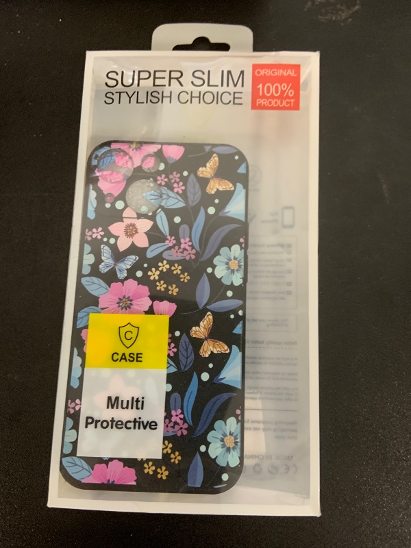 Photo 1 of LEECG for iPhone 13 Mini Case Fashion Flower Pattern Slim Liquid Silicone Dropproof for iPhone 13 Mini Phone Cover 5.4 inch-Flower Black
