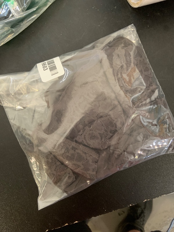 Photo 1 of Hanes Silk Reflections Lace-Top Sheer Toe Silky Sheer Thigh-High Stockings, Barely Black, Size CD (Pack of 1)