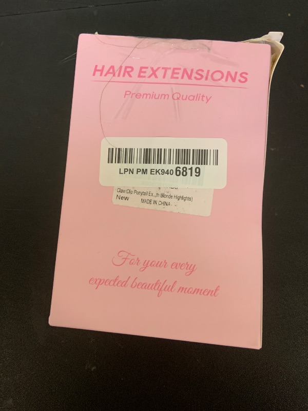 Photo 1 of 12 Inch Ponytail Extension - Clip in Ponytail Hair Extensions, Curly Wavy Pony Tails Hair Extensions, Synthetic Claw Clip Ponytail Extension for Women (Color: Light Brown With Blonde Highlights)