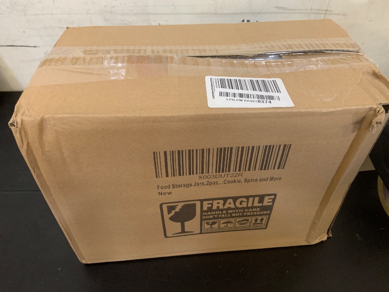 Photo 1 of Food Storage Jars,2pack-105 Ounces3100ML -Stackable Glass Storage Containers Clear Glass Food Canister with Bamboo Lid Airtight For Serving Tea, Coffee, Flour, Sugar, Candy, Cookie, Spice and More