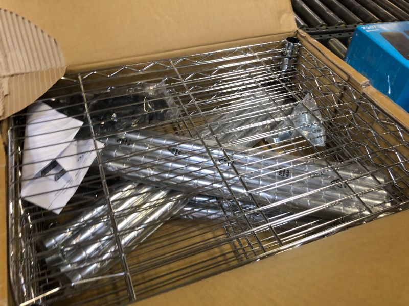 Photo 1 of Honey-Can-Do SHF-01054 5-tier chrome shelving unit, 250 lbs